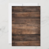 75e verjaardagsfeestje rustieke houten zonnebloem kaart (Achterkant)