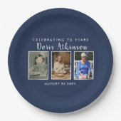 75e verjaardagsfoto, bord (Voorkant)