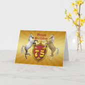 75e verjaardagskaart met een wapen kaart (Gele Bloem)