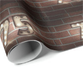 75e verjaardagsselectiekader licht op steen cadeaupapier (Rol Hoek)