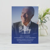 75e verjaardagsuitnodiging Verjaardagsdiner Foto M Kaart (Staand voorkant)