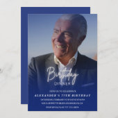 75e verjaardagsuitnodiging Verjaardagsdiner Foto M Kaart (Voorkant / Achterkant)