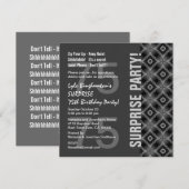 75e verrassingsdag grijs en wit Q134N Kaart (Voorkant / Achterkant)