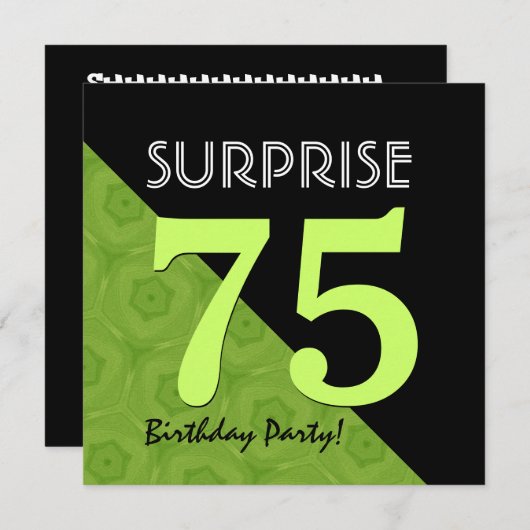 75e verrassingsdag: Lime Green en Black V06B Kaart (Voorkant / Achterkant)