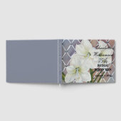 75e White Amaryllis Floral Birthday Memory Gastenboek (Volledig)