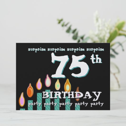 75e ZUIVERING Blauwgroen kaarsen op zondag Kaart (Staand voorkant)