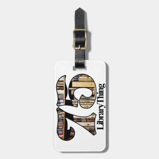 75ers Library Thing bagagelabel - Geen tekst (Voorkant verticaal)