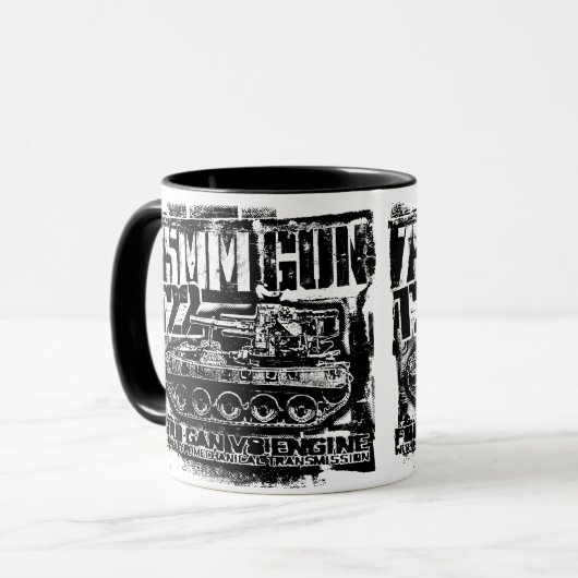 75mm pistool T22 Mok (Voorkant links)