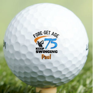 75ste Cadeau voor Vriend Grappig Blauw Maatwerk Golfballen