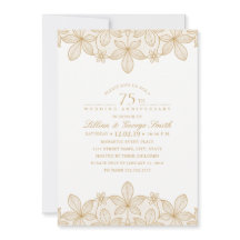 75ste huwelijksjubileum Elegante Gouden Kant