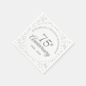 75ste huwelijksjubileumconfetti servet (Hoek)