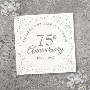 75ste huwelijksverjaardag Confetti Servet