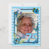 75ste uitnodiging voor verjaardagsfeestje (Voorkant)