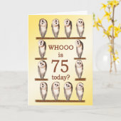 75ste verjaardag, Curieuze Uilen Kaart (Gele Bloem)