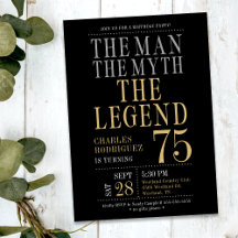 75ste verjaardag De man De mythe De legende 