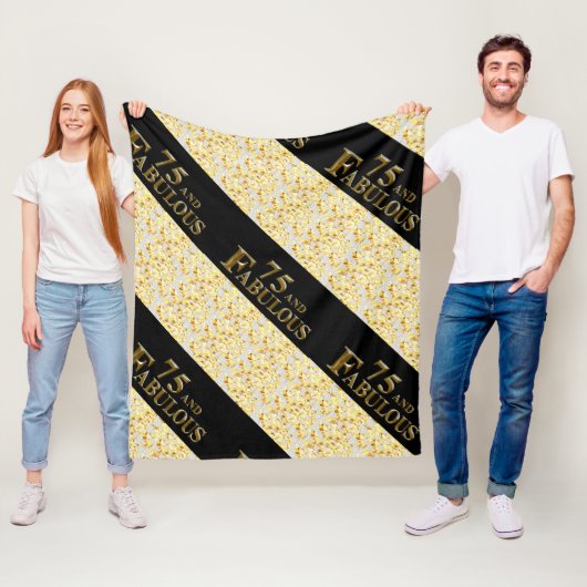 75ste verjaardag  fleece deken (In situ)