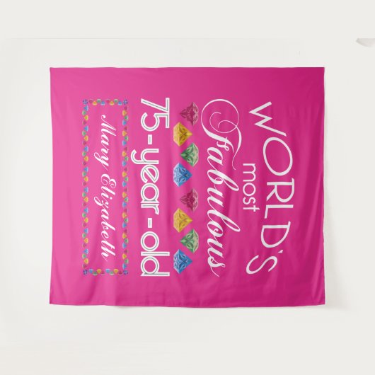 75ste verjaardag meest fabuleuze kleurrijke edelst wandkleed (Voorkant (horizontaal))