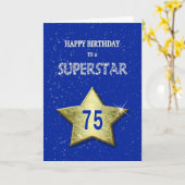 75ste verjaardag voor een Superster Kaart (Gele Bloem)