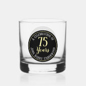 75ste verjaardag whisky glas (Achterkant)