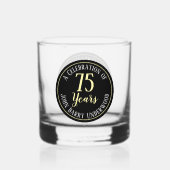 75ste verjaardagfeest whisky glas (Achterkant)