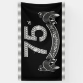 75ste verjaardagsfeestje spandoek (Verticaal)