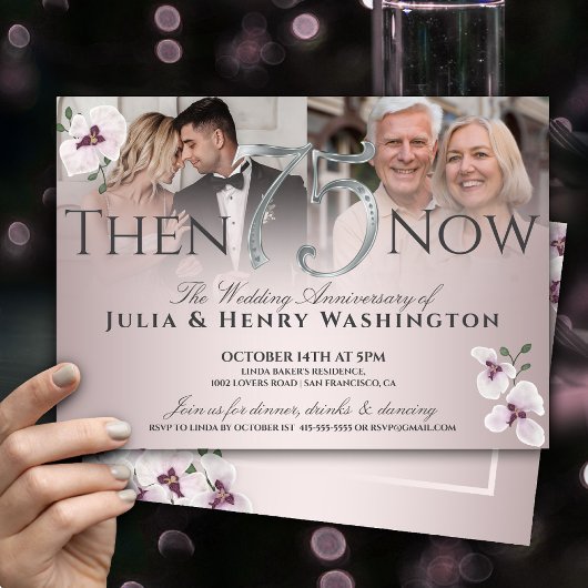 75th Anniversary Graceful Orchid Then And Now Kaart