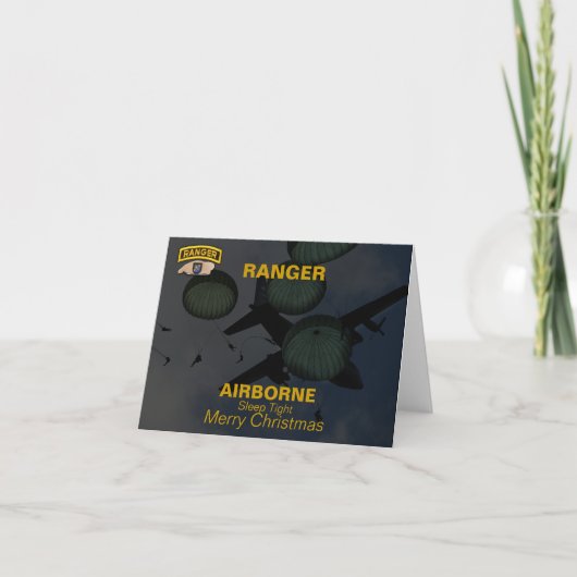 75th Army Airborne Ranger Christmas Vets Kaart (Voorkant)