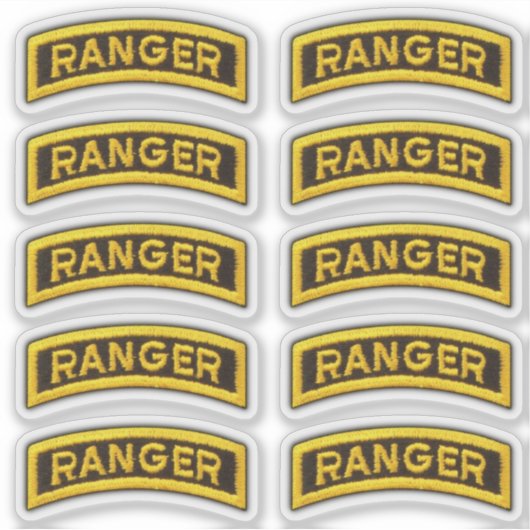 75th Army Ranger Regiment Veteraan Contour Sticker (Voorkant)