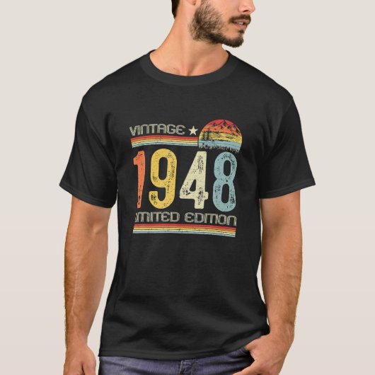 75th B Day Gifts  1948 Limited Edition 75 T-shirt (Voorkant)