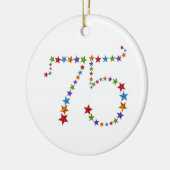 75th Birthday Anniversary Star Pattern Number Keramisch Ornament (Links)