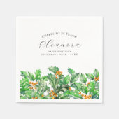 75th Birthday December Birth Flower Holly Custom Servet (Voorkant)