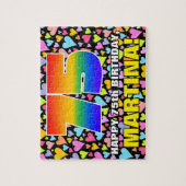 75th Birthday — Fun, Loving Heart Shapes + “75” Legpuzzel (Verticaal)