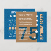 75th Birthday Funny NOT Over the Hill Z75C Kaart (Voorkant / Achterkant)