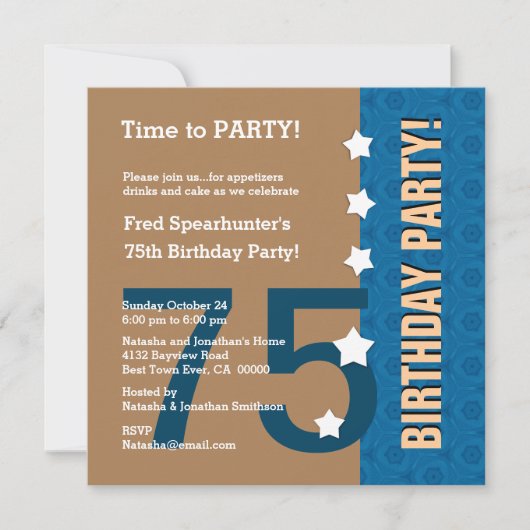 75th Birthday Funny NOT Over the Hill Z75C Kaart (Voorkant)