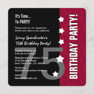 75th Birthday Funny NOT Over the Hill Z75D Kaart