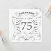 75th Birthday Gag Gift Kaart (Voorkant / Achterkant in situ)