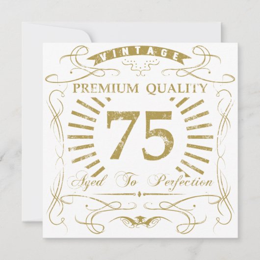75th Birthday Gag Gift Kaart (Voorkant)
