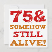 75th Birthday Gag Gift Kaart (Voorkant)