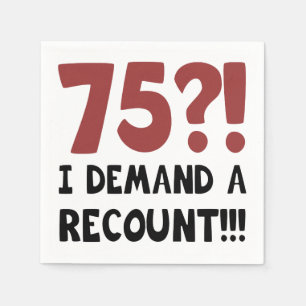 75th Birthday Gag Gift Servetten