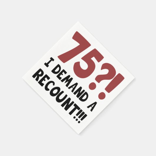 75th Birthday Gag Gift Servetten (Hoek)