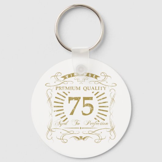 75th Birthday Gag Gift Sleutelhanger (Voorkant)