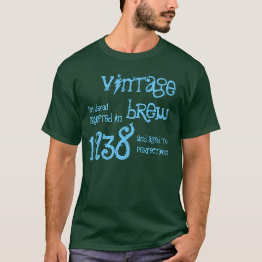 75th Birthday Gift 1938 Brew Name V9 T-shirt (Voorkant)