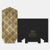 75th Birthday Gold Damask Thank You  Bedankdoosjes (Ongevouwen)