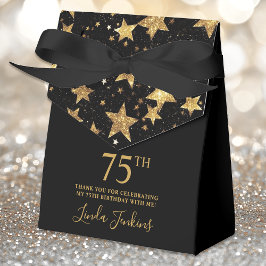 75th Birthday Gold Stars Thank You  Bedankdoosjes