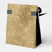 75th Birthday Gold Thank You Favor Box Bedankdoosjes (Achterkant)