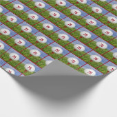 75th Birthday Golf Ball Cadeaupapier (Hoek)