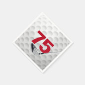 75th Birthday Golf Ball Servet (Hoek)