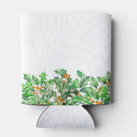 75th Birthday Holly December Birth Flower Custom Blikjeskoeler (Achterkant)