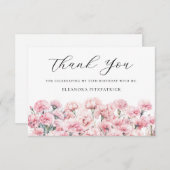 75th Birthday Holly January Birth Flower Custom Bedankkaart (Voorkant / Achterkant)