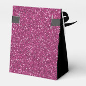 75th Birthday Hot Pink Glitter Zwart Dank U Bedankdoosjes (Achterkant)